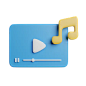 Song Video  3D Icon