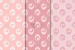 几何套淡粉色无缝图案的设计