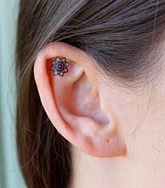 Flower Ear Tattoos T...