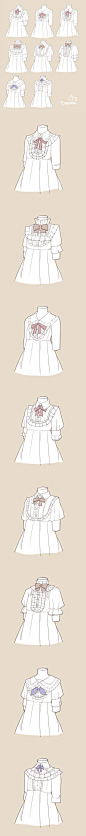 《绘画干货！82款动漫人物 lolita服装、裙子、衬衫/制服等！转需！》