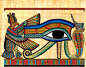 荷鲁斯之眼。荷鲁斯之眼（The Eye of Horus）是一个自古埃及时代便流传至今的符号，也是古埃及文化中最令外人印象深刻的符号之一。荷鲁斯之眼顾名思义，它是鹰头神荷鲁斯的眼睛，具有神圣的意涵，代表着神明的庇佑与至高无上的君权。古埃及人也相信荷鲁斯之眼能在重生复活时发生作用，例如在埃及第十八王朝的法老图唐卡门的木乃伊上也绘有有荷鲁斯之眼。在古埃及语中，荷鲁斯之眼称为“华狄特”（Wedjat，又作瓦吉特、沃婕特），这个读法和古埃及历史最悠久神祇之一眼镜蛇女神华狄特相同，所以这个符号最早是代表沃婕特的眼睛