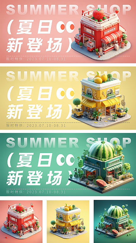 夏日水果新品电商banner-源文件