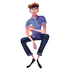 CHANNGING采集到插画男