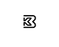 KB图标设计  K字母 数字3 KB字母 黑白色 字体设计 商标设计  图标 图形 标志 logo 国外 外国 国内 品牌 设计 创意 欣赏