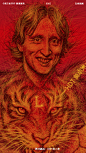 《2022卡塔尔世界杯球星》 乱线插画插画设计
