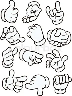 米奇手 ai插画手势参考 Stock vector of 'Cartoon hands making different gestures. Vector clip art illustration with simple gradients. Each on a separate layer'