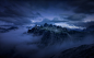 General 6016x3682 nature photography landscape mountains sunrise mist clouds cliff blue Alps