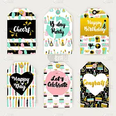 Celebration Greeting Gift Labels