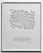 Les villes en creux (2010), by Armelle Caron. Cut out city maps. Bangkok Awesome figure ground plan for exhibitions and books. Haptic urban grain.
