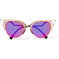 Fendi Swarovski crystal-embellished cat-eye acetate and metal sunglasses