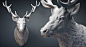 Deer head sculpture 3d model. STL, OBJ, Nikolay Vorobyov : Deer Stag head sculpture. Solid 3D model. For CNC carving, 3d printing, mold making, Jewelry design.<br/>Suitable for creations of Physical Form via 3d printing, CNC carving.  OBJ and STL fi