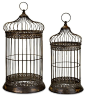 Byzantine Dome Bird Cages - Set of 2 farmhouse-decorative-accents