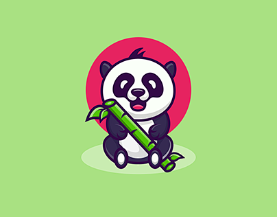 Cute Panda Mascot De...