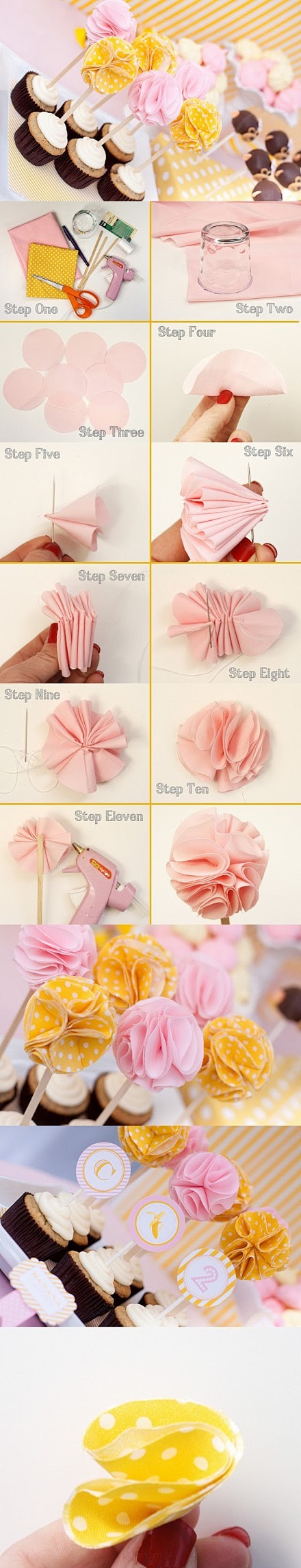 DIY Fabric Flower Cu...