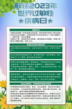 时尚世界过敏性疾病日宣传海报4