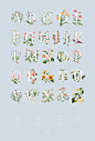 An A-Z of Edible Flowers : Exploring the fascinating range of edible flowers, this illustrated alphabet combines strong typography with delicate gouache artwork. Influenced by botanical studies and educational wall charts this collection offers anyone the