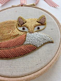 metalwork fox embroidery - looks like Bo! Gorgeous!