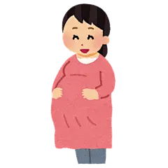 孕妇 正面 侧面 哺乳期 大肚子的女人  插画 免扣 素材 手绘 png4
