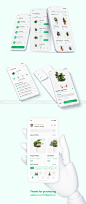 150屏绿色植物售卖手机电商app界面设计绿色ui套件模板下载_颜格视觉