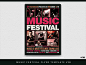 MUSIC FESTIVAL FLYER TEMPLATE V18:

- 1 Photoshop PSD file, 1 help file. 
- A4 size (21x29.7 cm) or (8.3x11.7 inch) with bleed (21.6x30.3 cm) or (8.5x11.9 inch).
- Print Ready (CMYK, 300 DPI, bleed).
- Layers are labeled, color coded and organized in grou