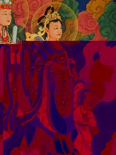 山西临汾天龙寺绘制的壁画@北坤人素材