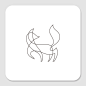 一笔就可以画成的动物线条logo
