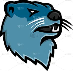 吉祥物,河獭,图像,性格,品牌名称,矢量,艺术品,河流,水獭,标志