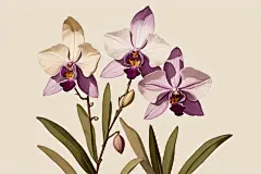 植物画作创作兰花插画图片