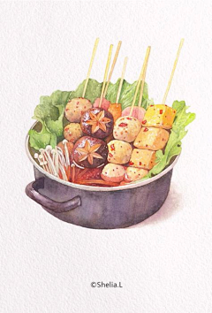 童年时光鸡1991采集到美食插画