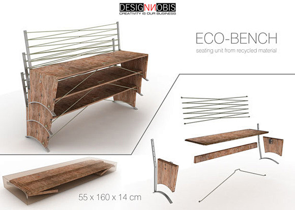 环保材料生态公共座椅设计::设计路上::...