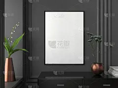 在时髦的室内背景模拟框架。3 d演示。