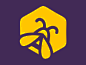 Hivecast Logo Concept after effects wings gif motion design hexagon logo insect bee
