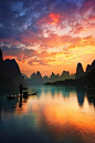 夕阳无限美，只因近黄昏，中国桂林