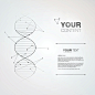 简洁线条DNA结构图