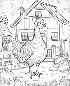 AI绘画_Prompts_lemoniiii_Coloring_page_for_kids_a_turkey_in_a_barn_cartoon_sty_85073d26-ca3b-4c78-b009-30cb9d52779e_xpanx.com