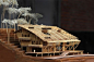 木材料的建筑模型 ​​​​