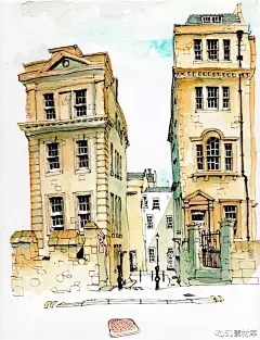 建筑淡彩图下载