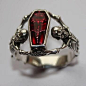 Goth: #Goth skeletons with coffin ring.: