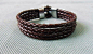 Jewelry bangle buckle bracelet woven bracelet leather bracelet men bracelet women bracelet made of  metal buckle brown leather SH-1439