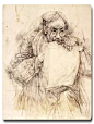中央美术学院教授、中国画学院院长唐力勇的线性素描。