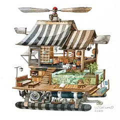 建筑设计·小品·手绘·度假屋