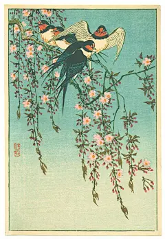 其中包括图片：小原 古邨(Koson Ohara)...