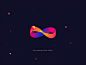 Loading in Infinity icon bubble red purple orange colorful infinity gradient loading