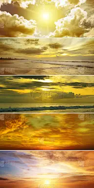 云,橙色,地形,海洋,鸡尾酒,垂直画幅,合成图像,天空,边框,无人
