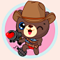 可爱头像萌萌哒 #熊小弟# sam bear by iloncartoon 分享 卡通形象 吉祥物 动漫角色 玩具