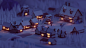 Low poly fantasy village : A render for a cancelled projectA visual concept for a fantasy village in the snow