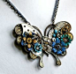 Butterfly steampunk Necklace