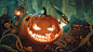 Halloween Pumpkin CGI : Full CGI Halloween pumpkin. Sculpted with Zbrush, rendered with Corona Renderer.
