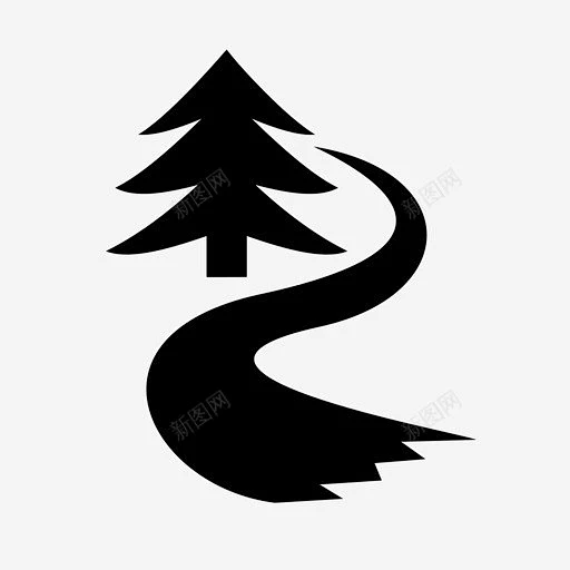树木雪松乡村图标 UI图标 设计图片 免费下载 页面网页 平面电商 创意素材-花瓣网