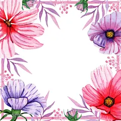 花卉鸟儿水彩系列插画